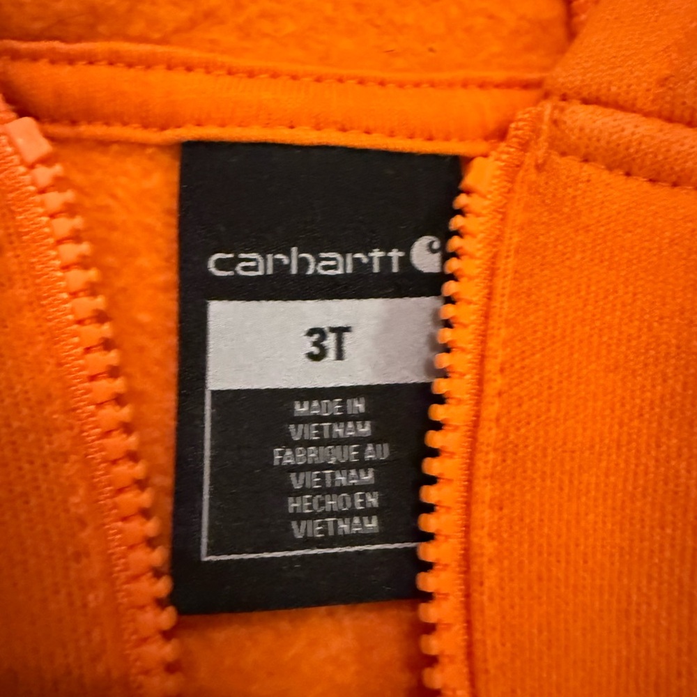 Carhartt Kids Vibrant Orange Hoodie - Picture 2 of 2